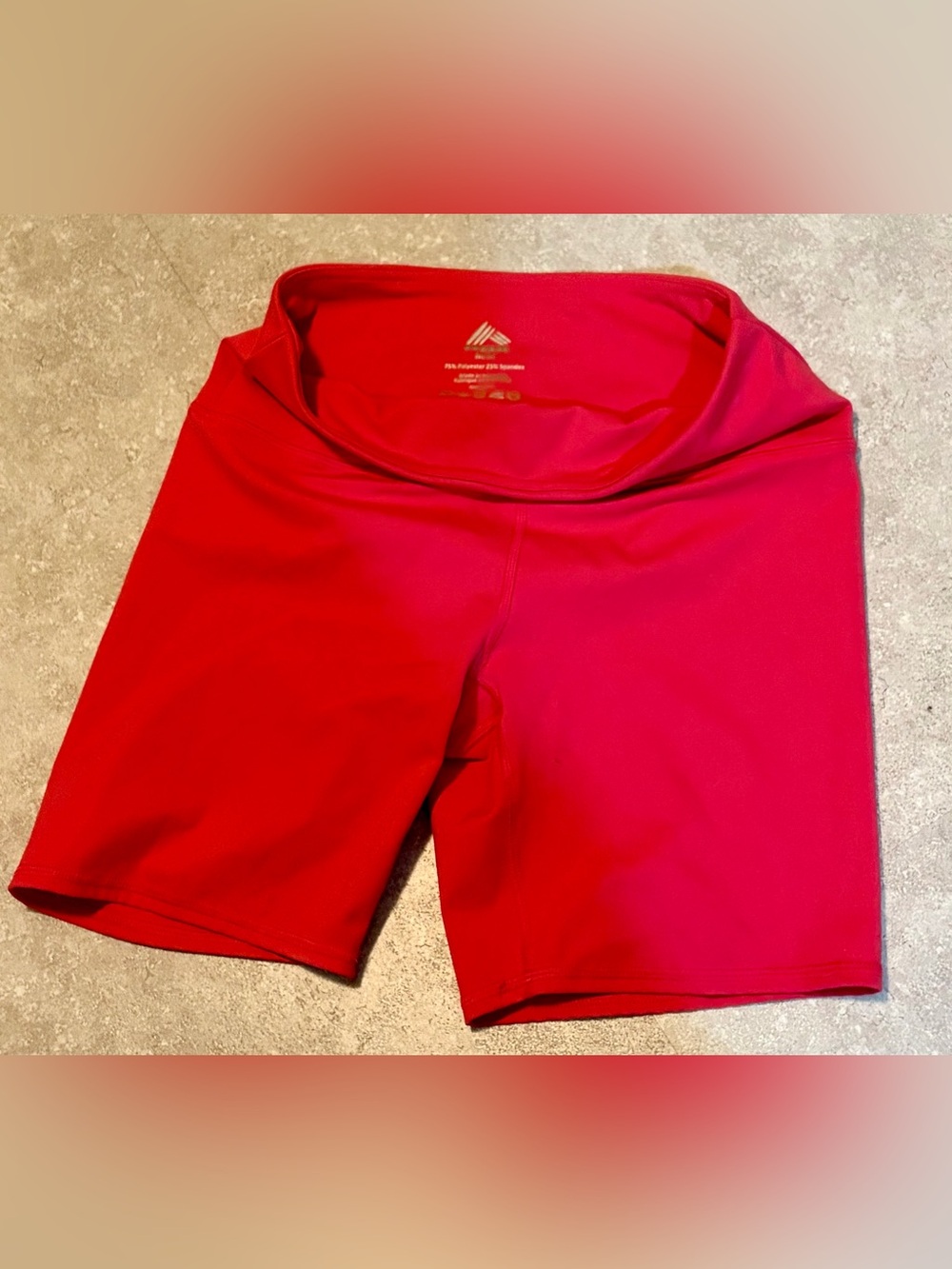 Reebok Women's Hot Pink High-Rise Bike Shorts